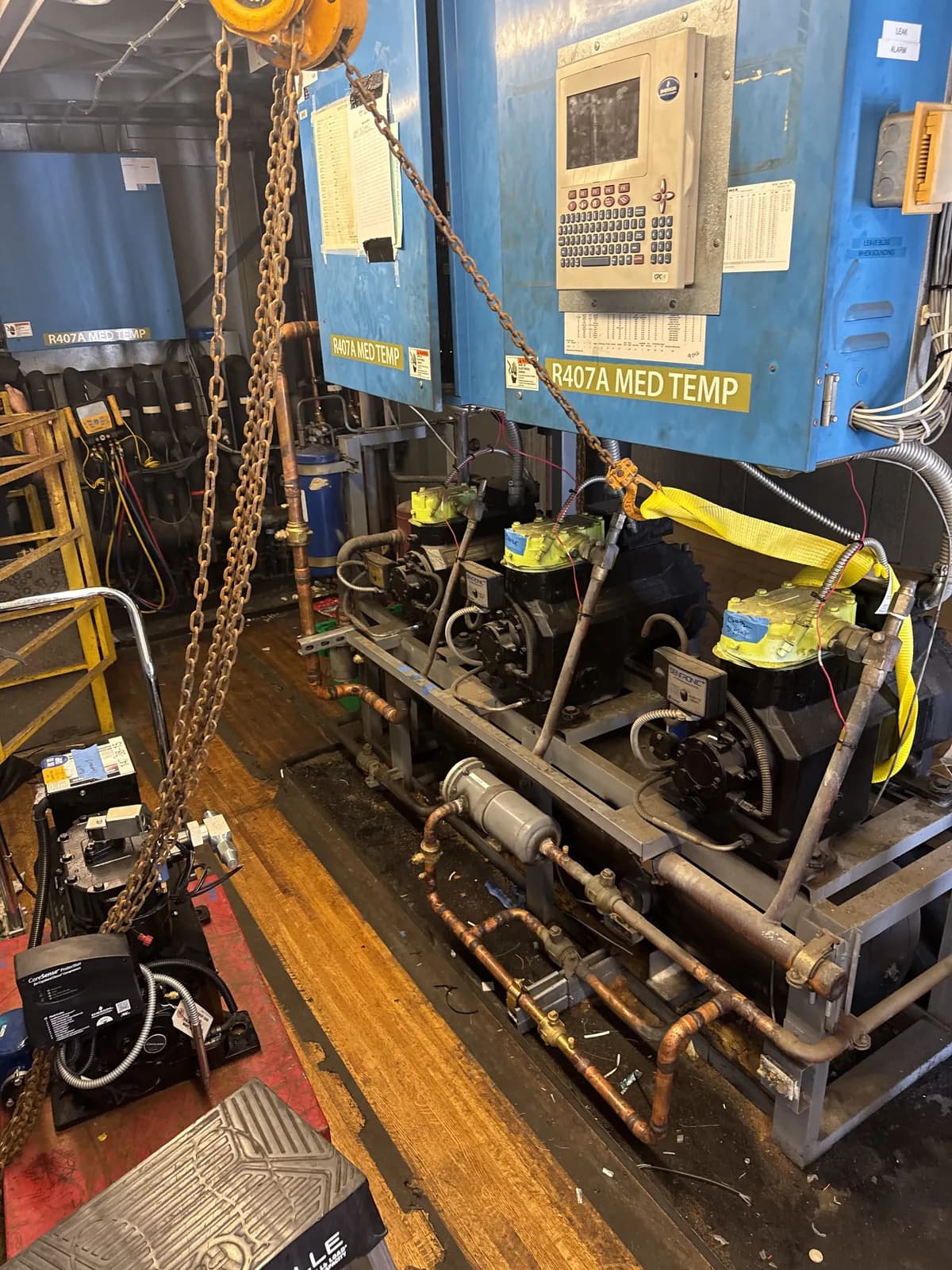 Parallel rack refrigeration system serviced by Vice Mechanical